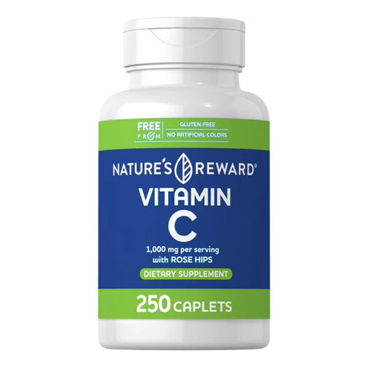 Vitamina C 1000 mg + rosa canina – 250 compresse per immunità e energia